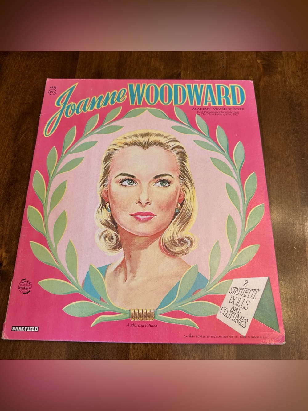 Vintage Joanne Woodward Paper Dolls Book w Outfits 1950s Movie Star Set